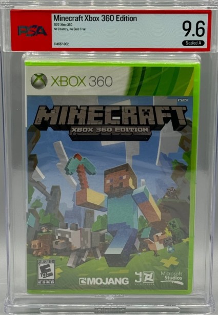 Minecraft Microsoft Xbox 360 Edition Sealed New PSA 9.6 A Graded Mojang